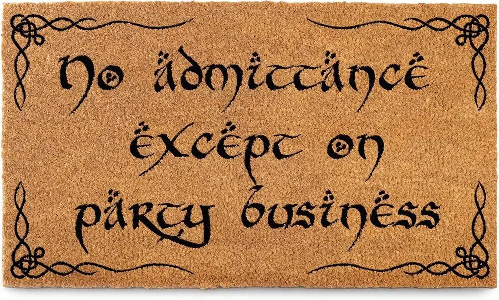 No Admittance Except On Party Business Door Mat Outdoor 30x17